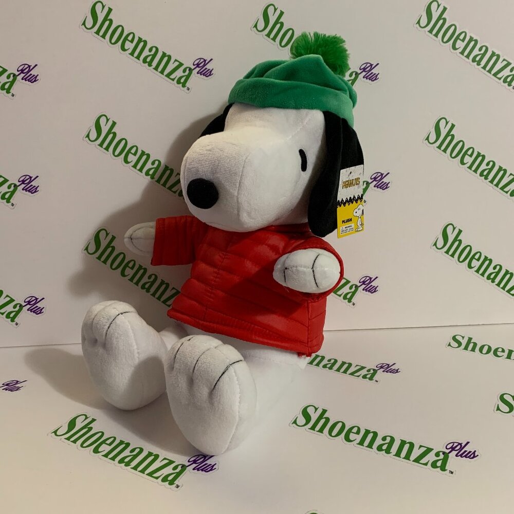 Kcare Plush Peanuts Snoopy Puffer Coat Jacket Green Boggin Hat Stuffed Dog 2024